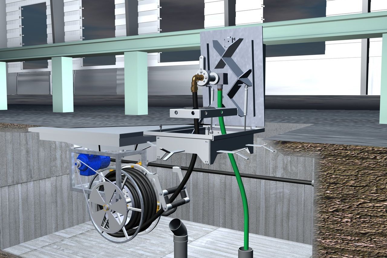 ReelUnit U, the underfloor hose reel system