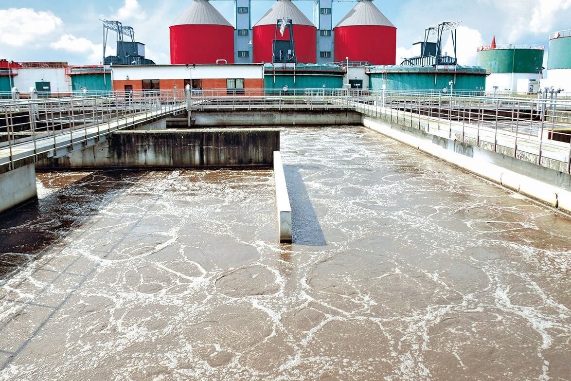 A wastewater treatment plant