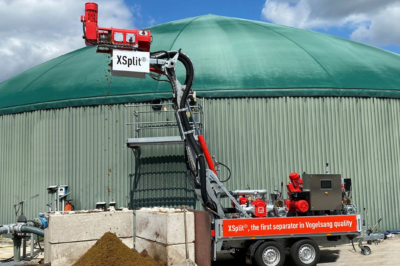 XSplit separator for use on a biogas plant