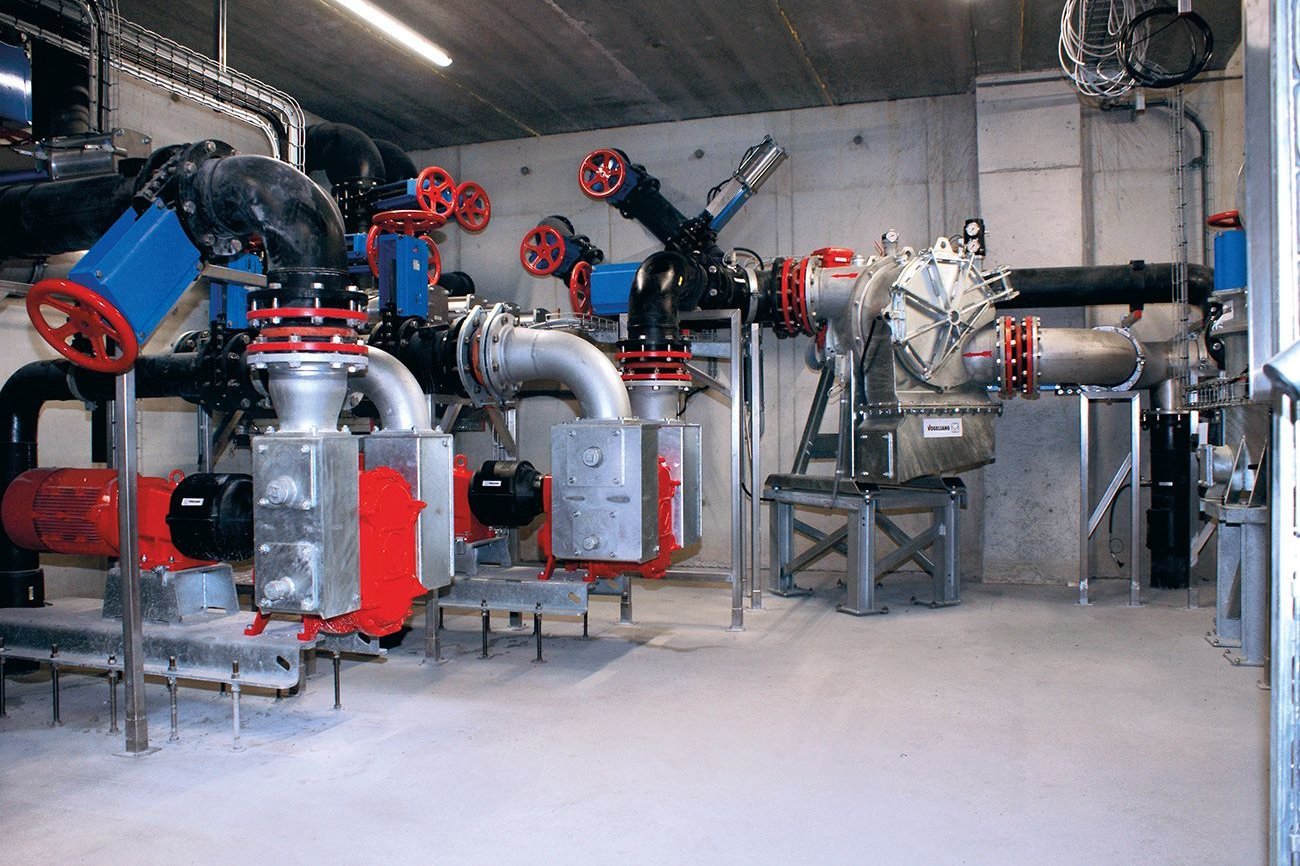 VX rotary lobe pumps by Vogelsang on a biogas plant