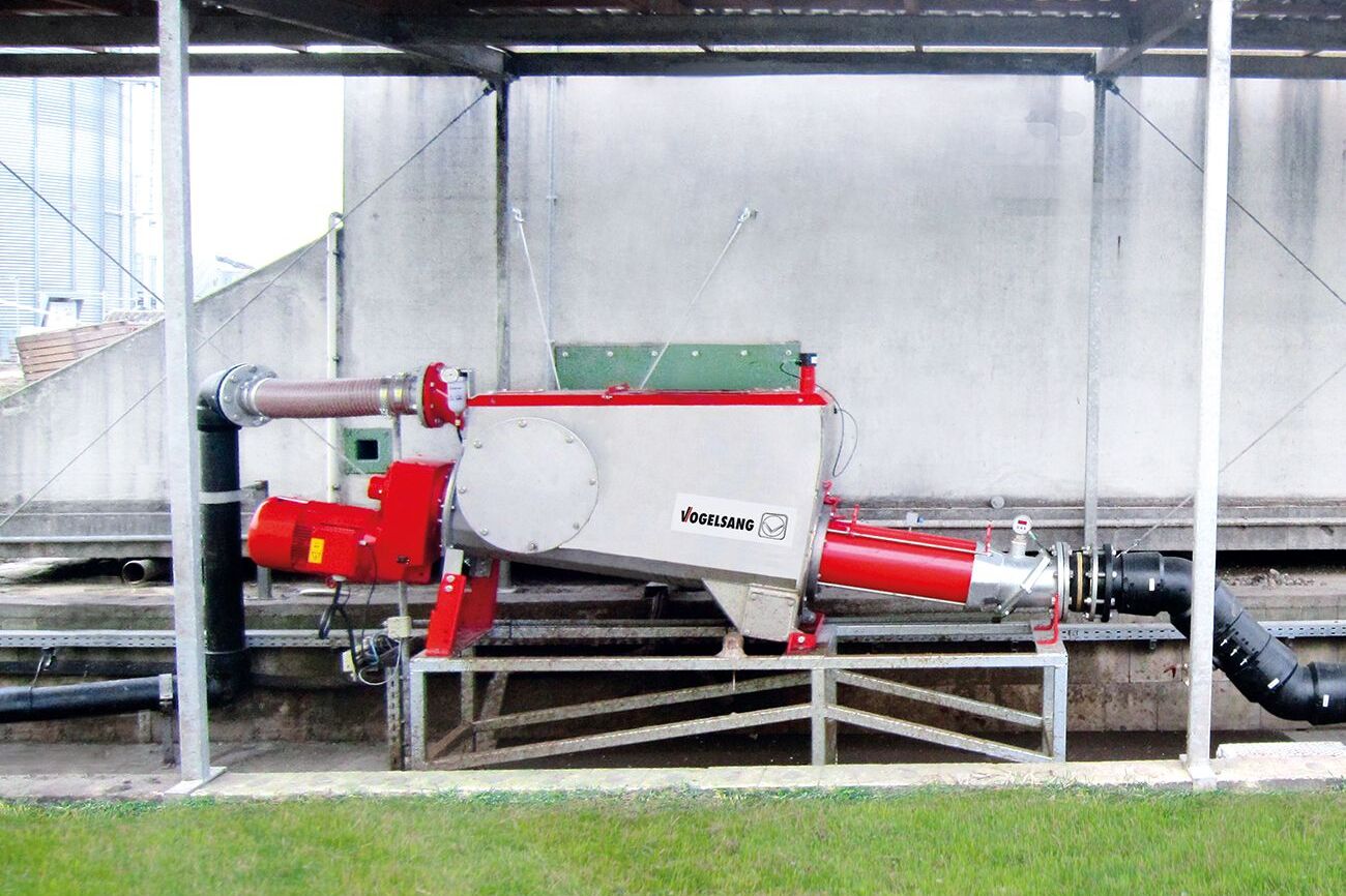 Sistema de alimentação de líquidos CC-Mix numa instalação de biogás